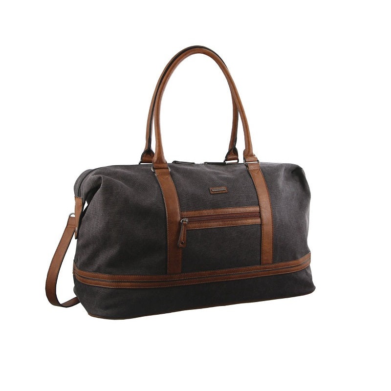 Pierre Cardin - PC2578 Canvas Overnight Travel Bag - Black
