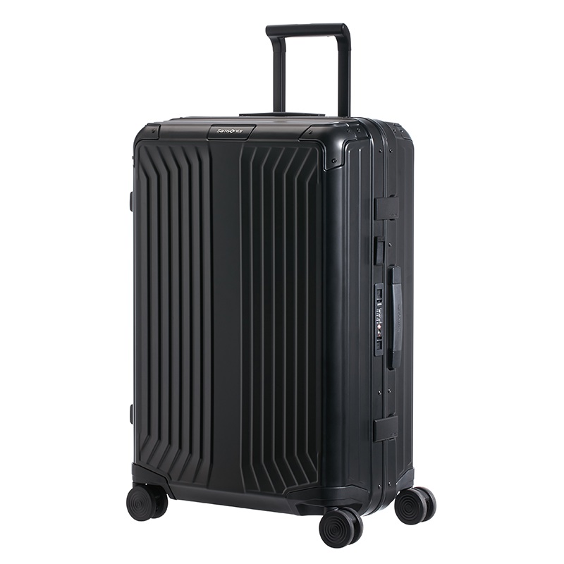 Samsonite - Lite Box ALU 76cm Large 4 Wheel Hard Suitcase - Black