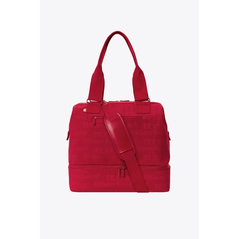 The Mini Weekender in Text Me Red