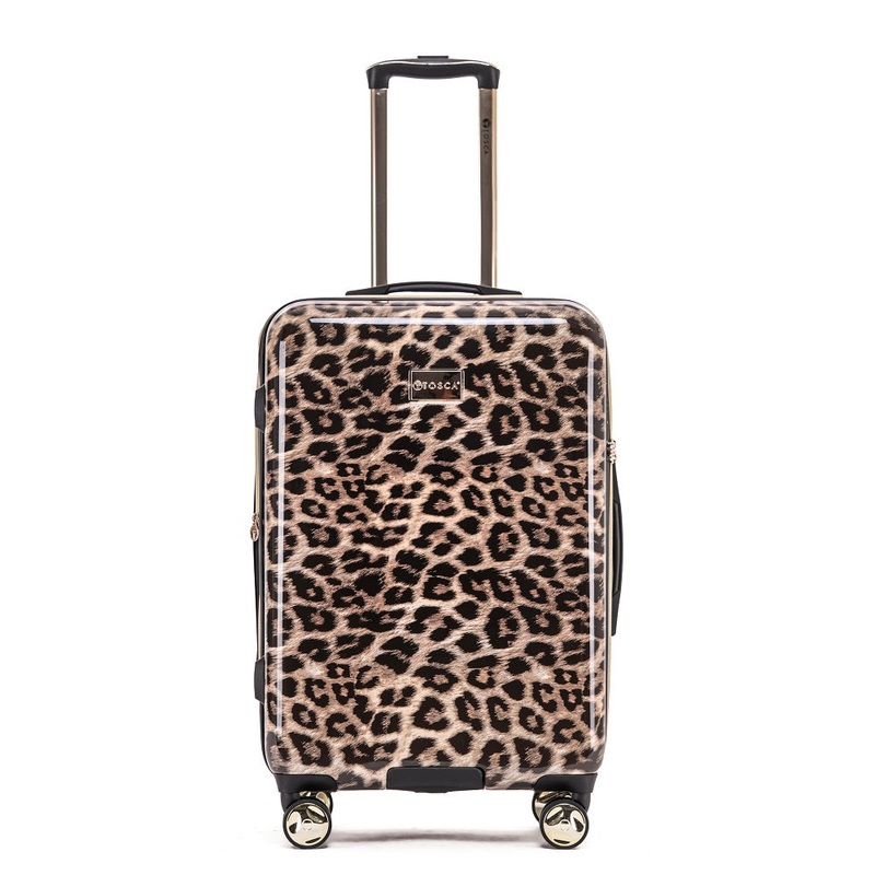 Tosca - 25in Medium 4 Wheel Hard Suitcase - Leopard