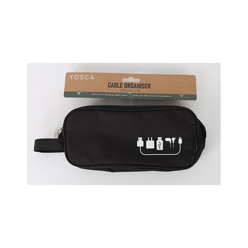 Tosca - TCA069 Cable organiser travel bag - Black