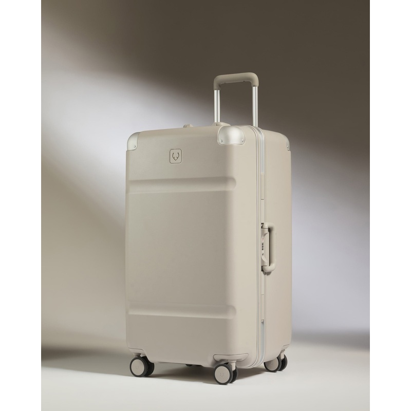 Trunk Suitcase in Sandstone - Heritage Stripe