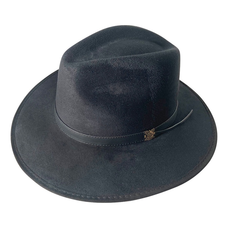 Indiana Eastwood Cowboy Style Hat Handmade from 100% Oaxacan Suede - Burnt Black