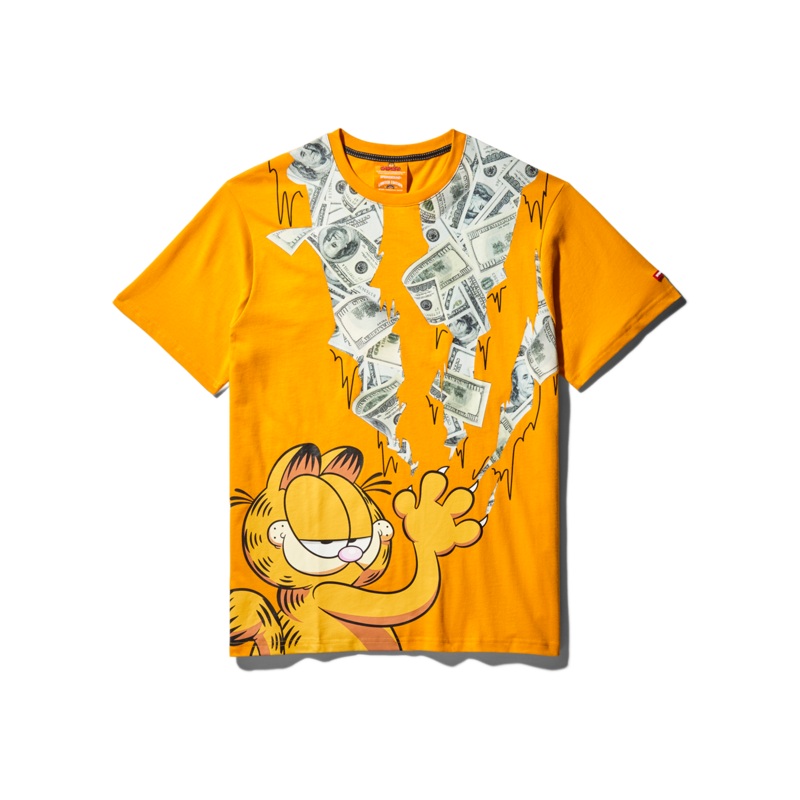 GARFIELD CAT STRATCH GRAPHIC T-SHIRT (ORANGE)