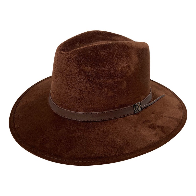 Indiana Eastwood Cowboy Style Hat Handmade from 100% Oaxacan Suede - Chocolate Brown