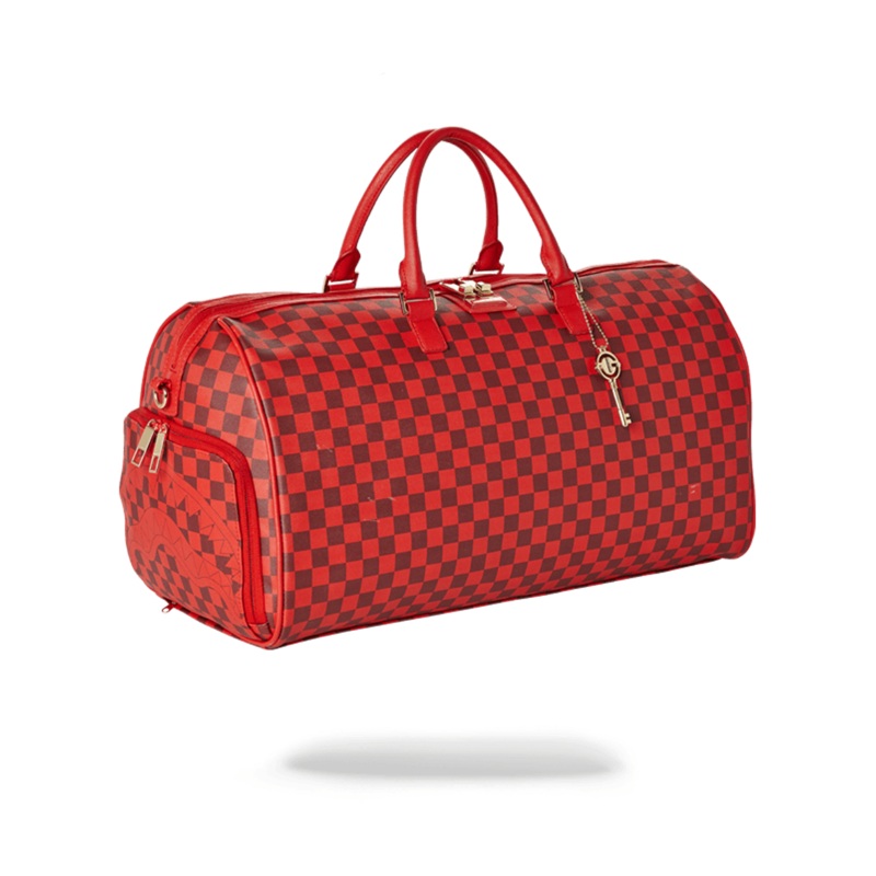 SHARKS IN PARIS DUFFLE (RED CHECKERED EDITION)