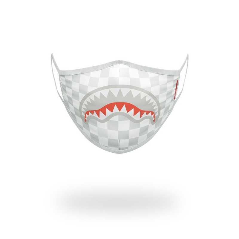 SHARKS IN PARIS (WHITE) FORM-FITTING MASK