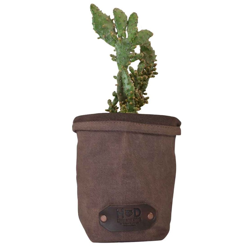Waxed Canvas Storage Planter