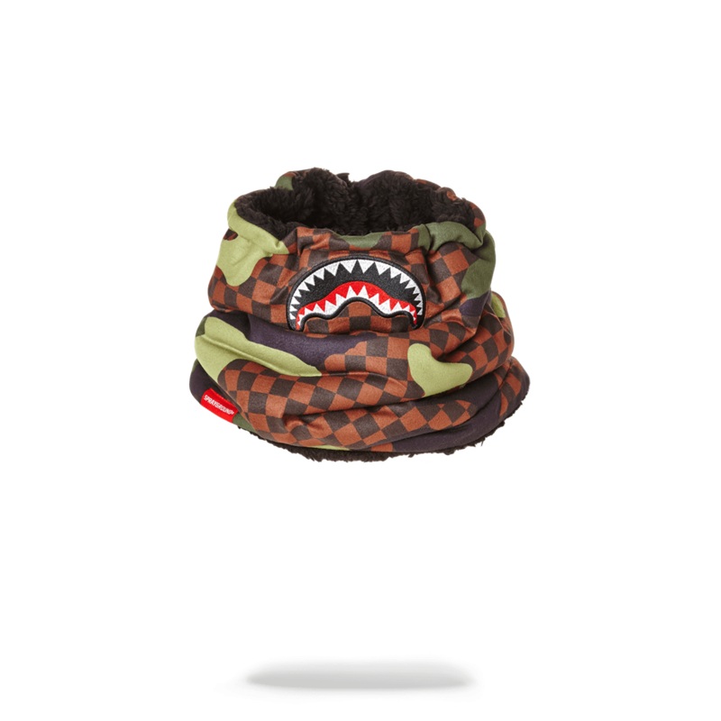 CHECKER CAMO NECK WARMER