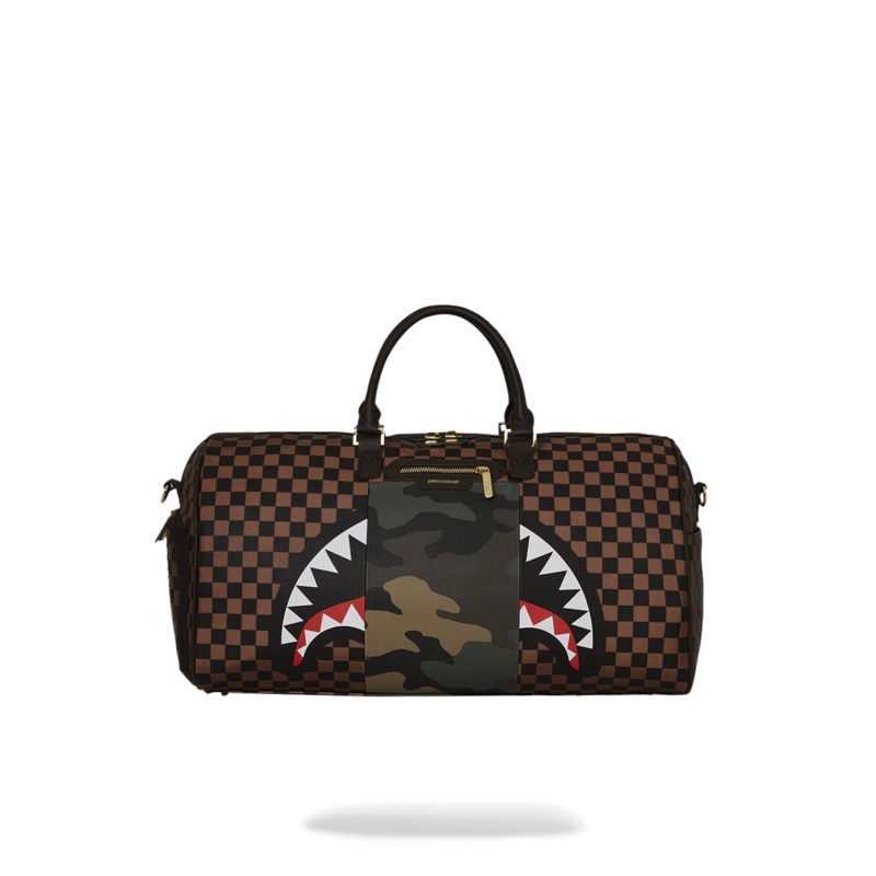 EXTERIOR GOLD ZIP POCKET SHARKS IN PARIS DUFFLE