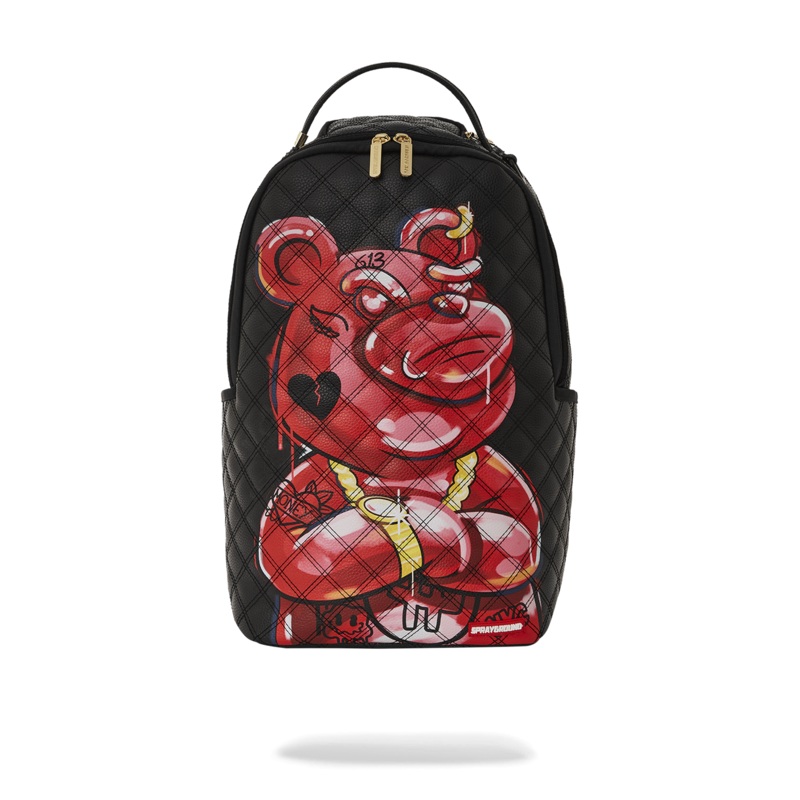 QUILT HAND PAINTED DIABLO BEAR BACKPACK (DLXV)