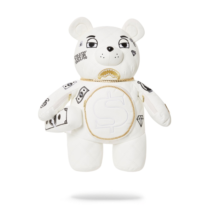RIVIERA LE BLANC GOLD CHAIN MONEYBEAR TEDDYBEAR BACKPACK