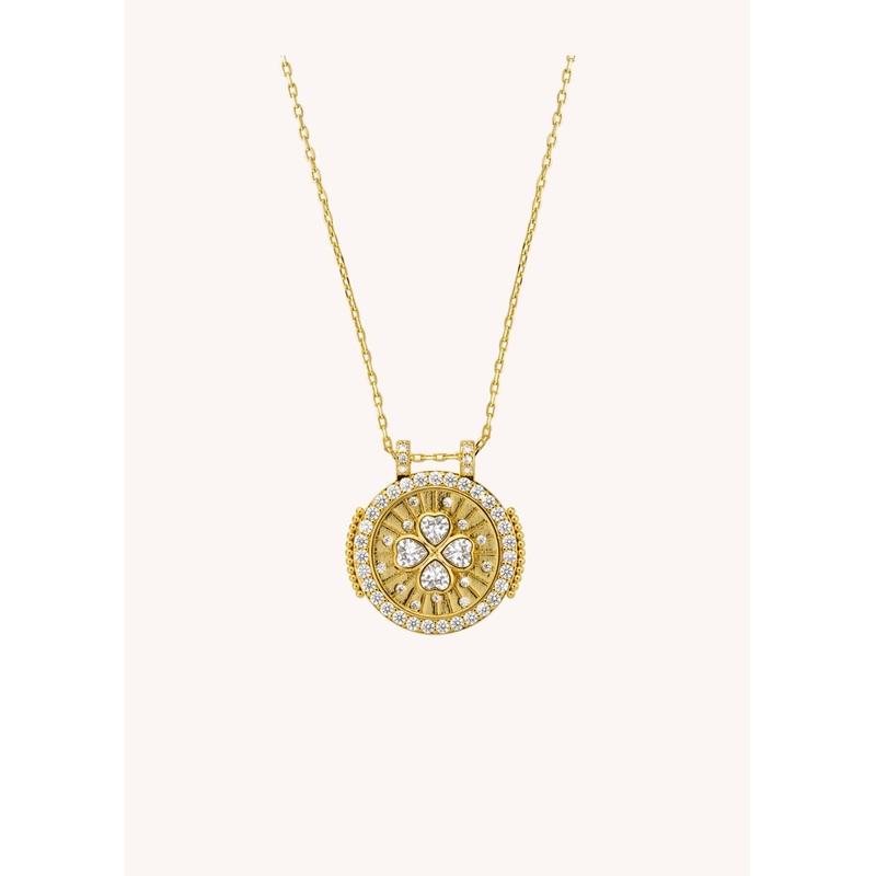 Necklace Trefle Boho Co-288g Gold