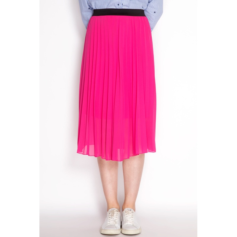 Pleated Midi Skirt