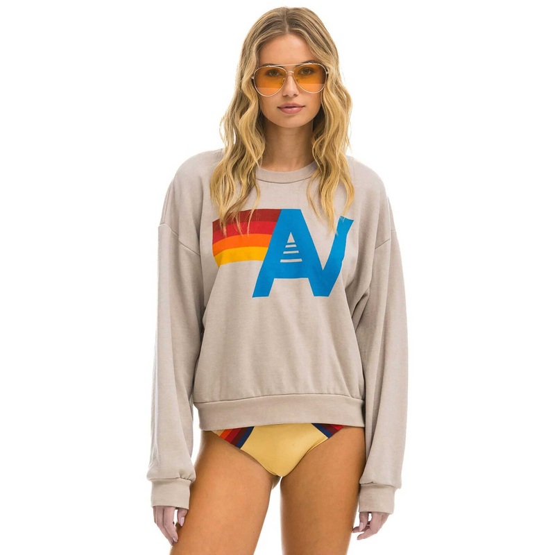 Sweatshirt Logo Crew Swrxlo Sand