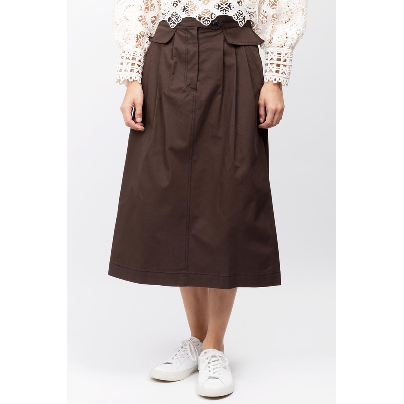 Belted Midi Skirt