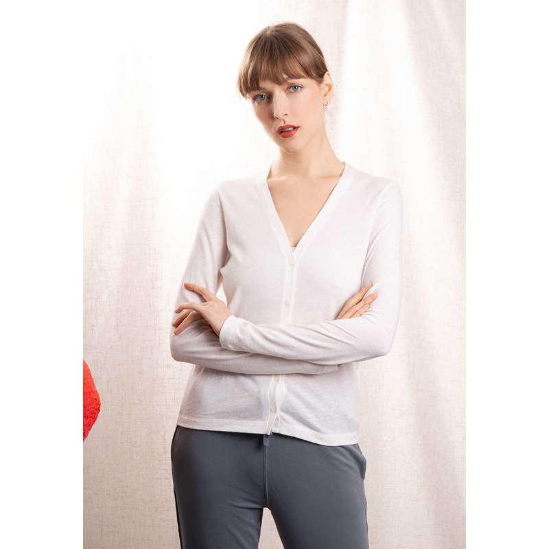 Cardigan 005-fgi035 Blanc-Lait