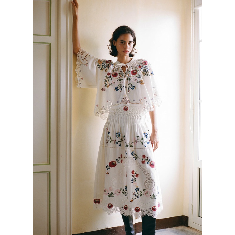 Celia Embroidery Midi S Pf25-048 Cream