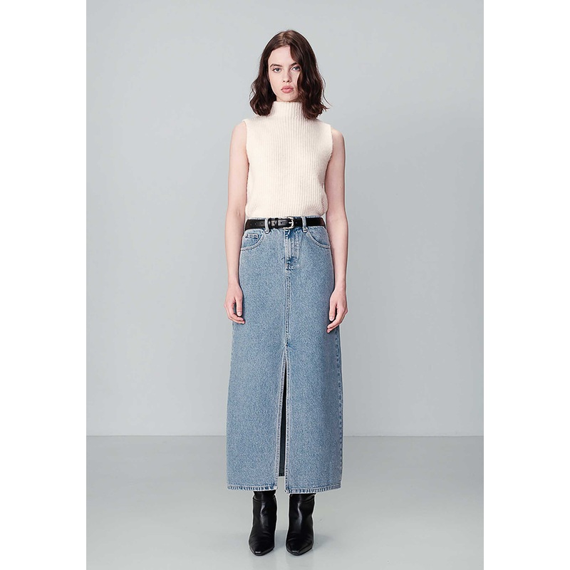 Denim Skirt Noham Nohame Bleu