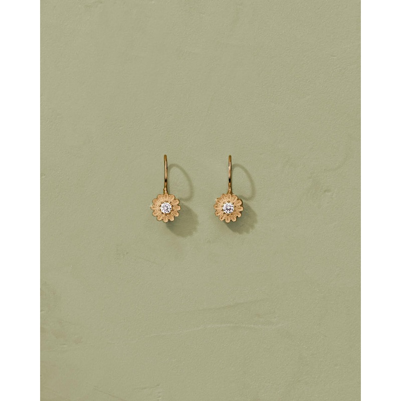 Earring Sai Boucles Topaze-Blance