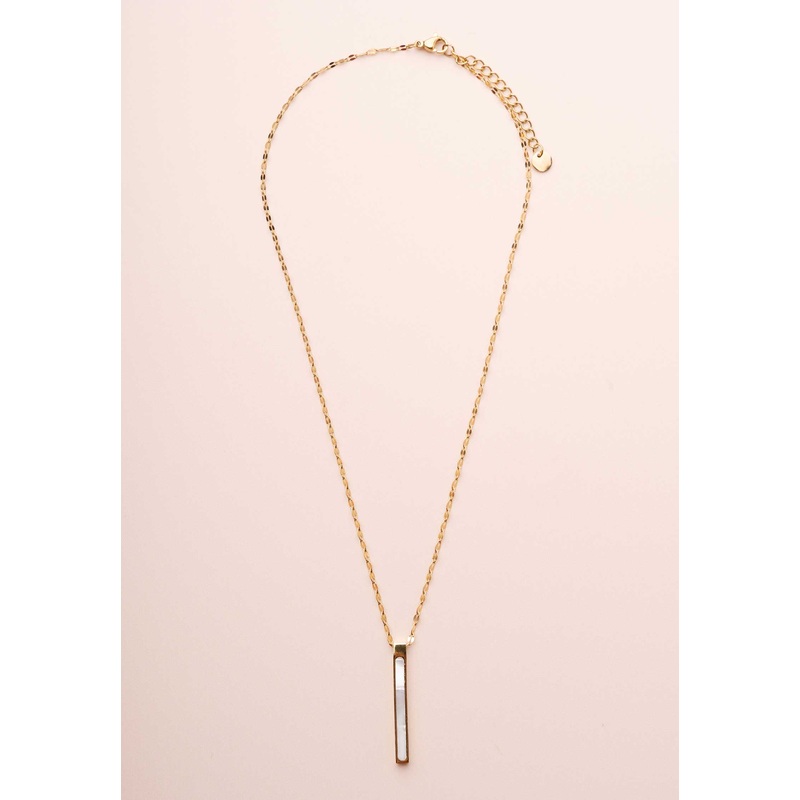 Necklace Golden B Collier Nacre-Blanche