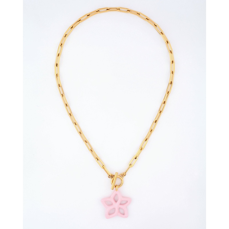 Necklace Nf002 Plumeria Necklac Pink