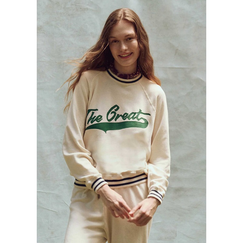 Sweatshirt T108b085v Varsity College Washed-White