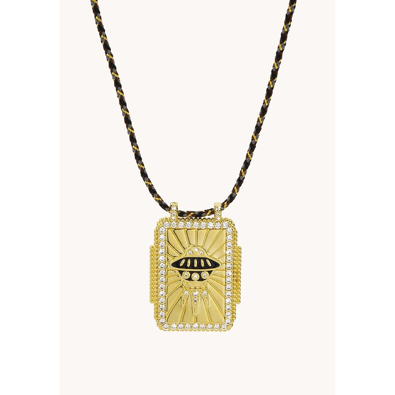 Necklace Flying Saucer Co-238g Gold