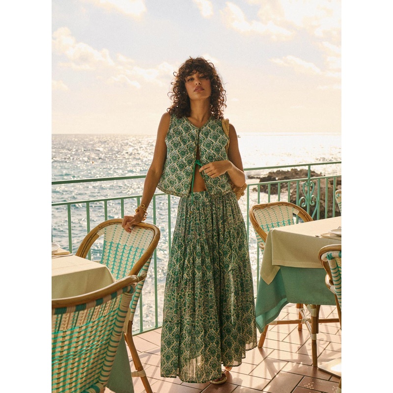 Skirt Jill In Jill Indian Emeraude