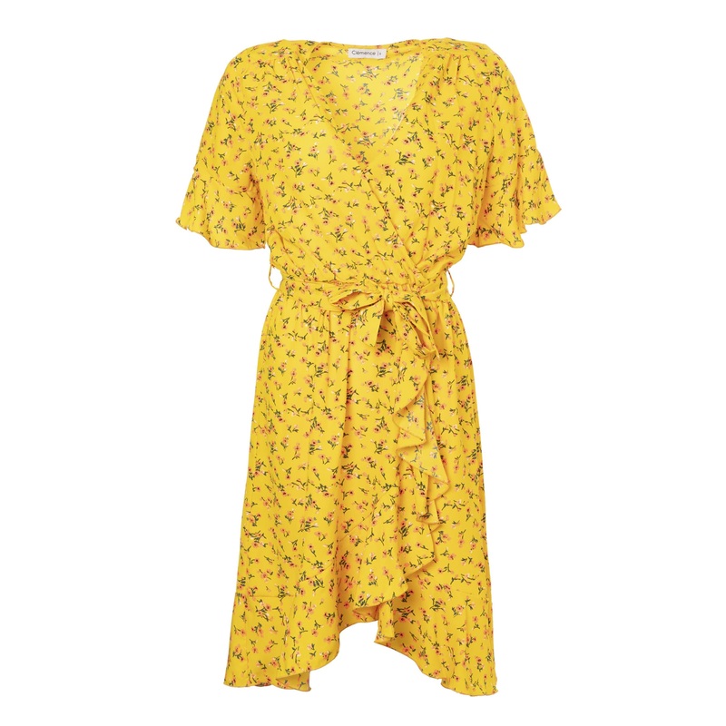 Tie-waist Floral Dress
