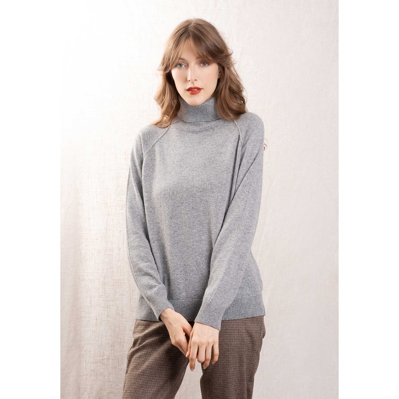 Turtleneck Knitted Parem Paremo 9873 Gris