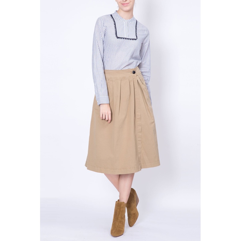Wrap midi skirt