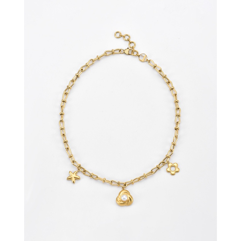 Necklace Yn0181 Daisy Necklace Gold