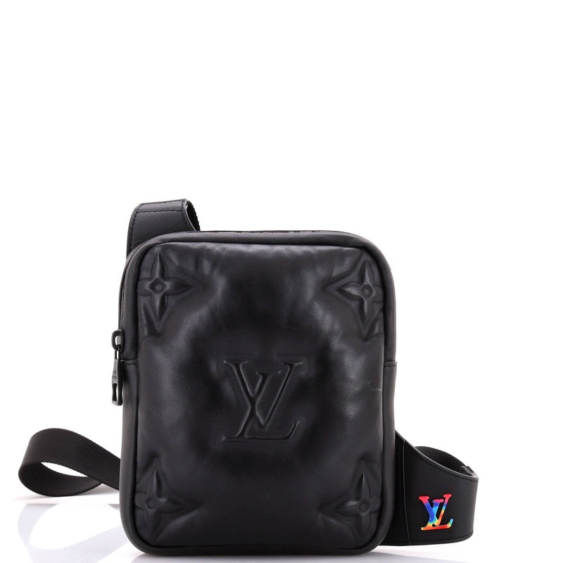 A4 Asymmetrical Sling Bag Monogram Puffer Lambskin