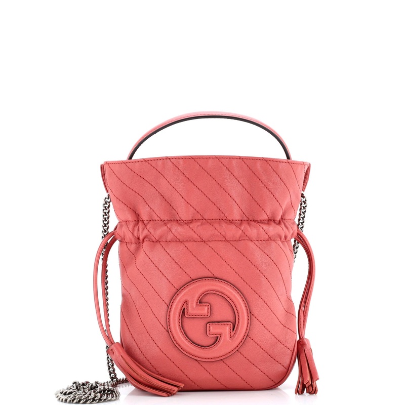Blondie NM Bucket Bag Diagonal Quilted Leather Mini