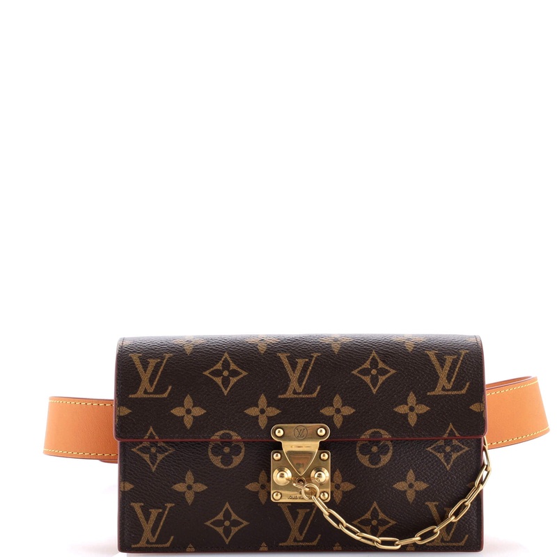 S Lock Belt Pouch Monogram Canvas