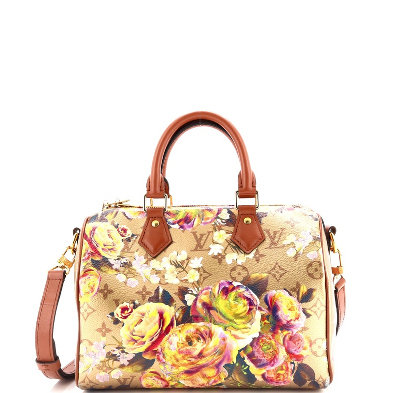 Speedy Bandouliere Bag Limited Edition Flowers Monogram Canvas 25