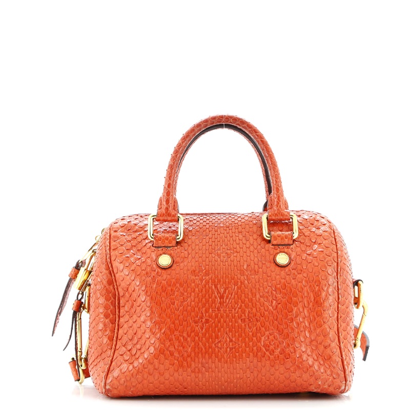 Speedy Bandouliere Bag Monogram Embossed Python 20