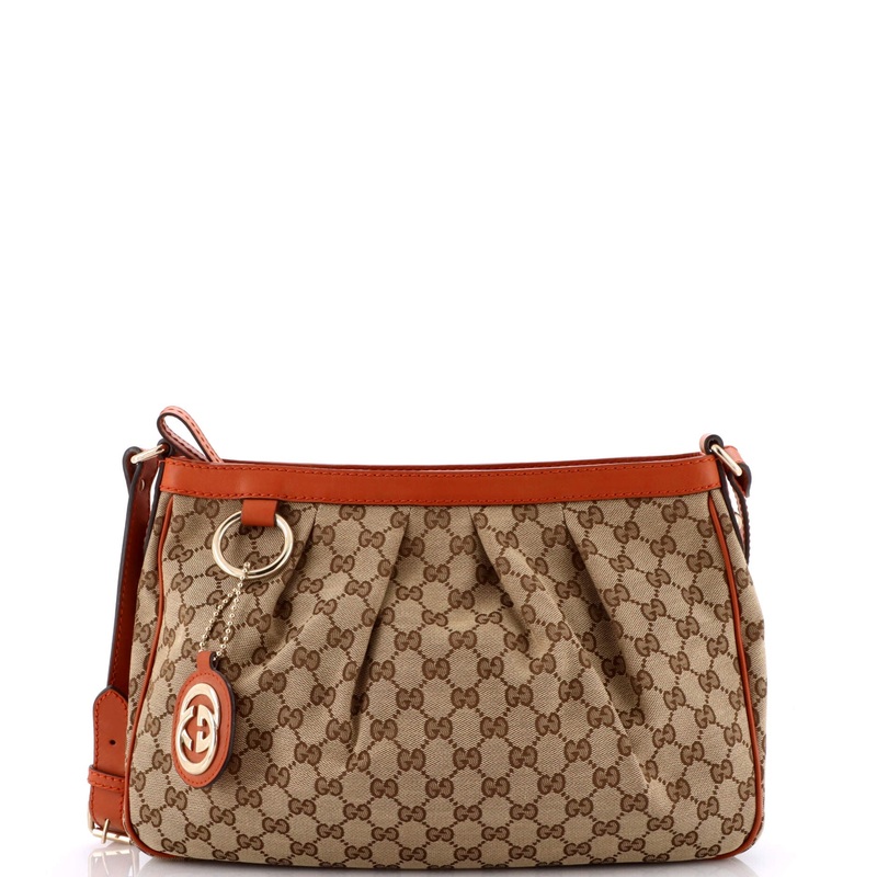 Sukey Messenger Bag GG Canvas with Leather Medium
