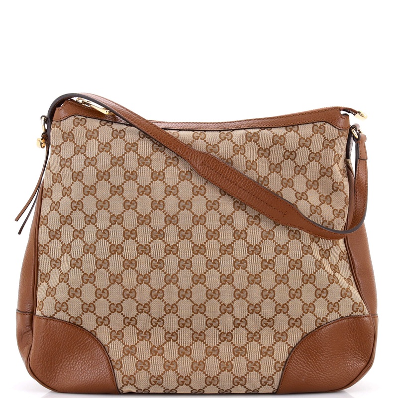 Bree Hobo GG Canvas with Leather Large
