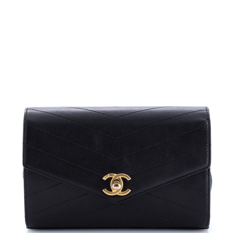 Coco Chevron Waist Bag Stitched Calfskin