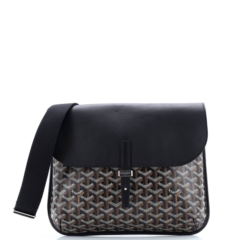 Coursier Messenger Bag Coated Canvas and Leather