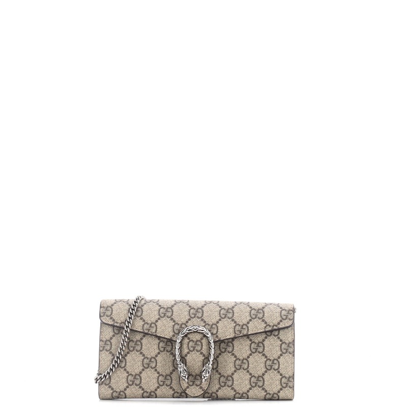 Dionysus Chain Wallet GG Coated Canvas Long