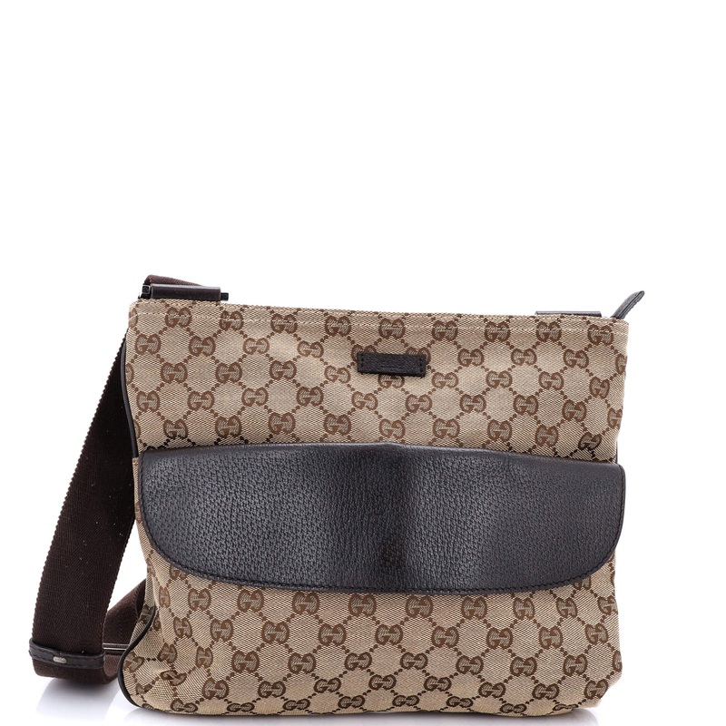 Front Pocket Messenger Bag GG Canvas Medium