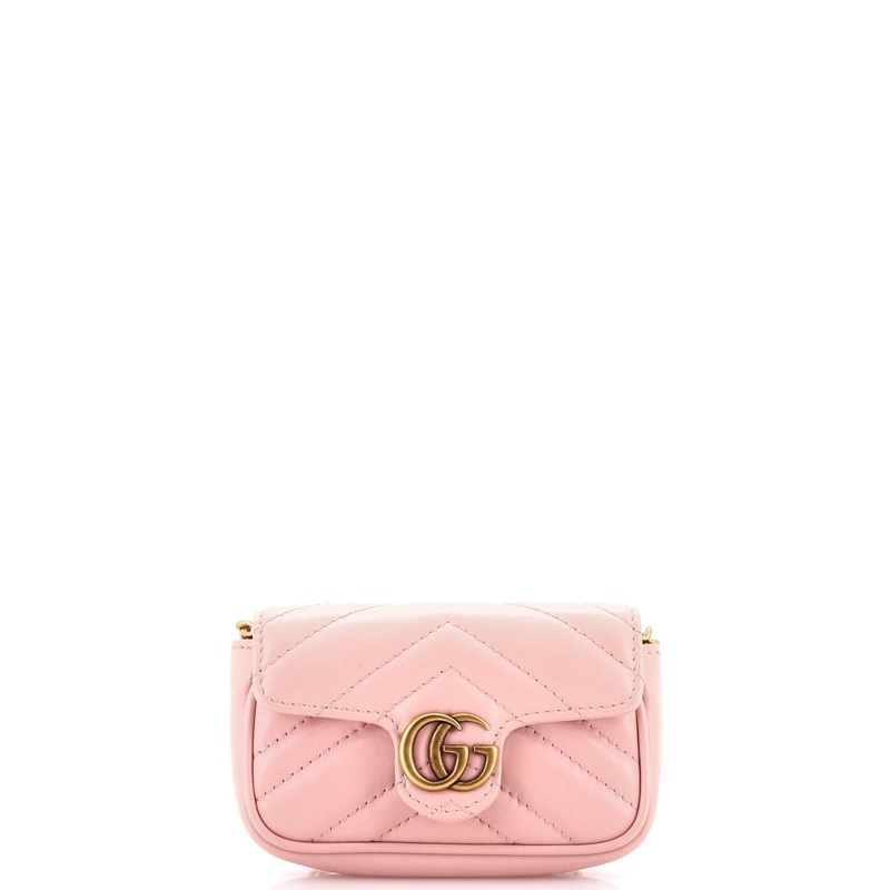 GG Marmont Coin Purse on Chain Matelasse Leather