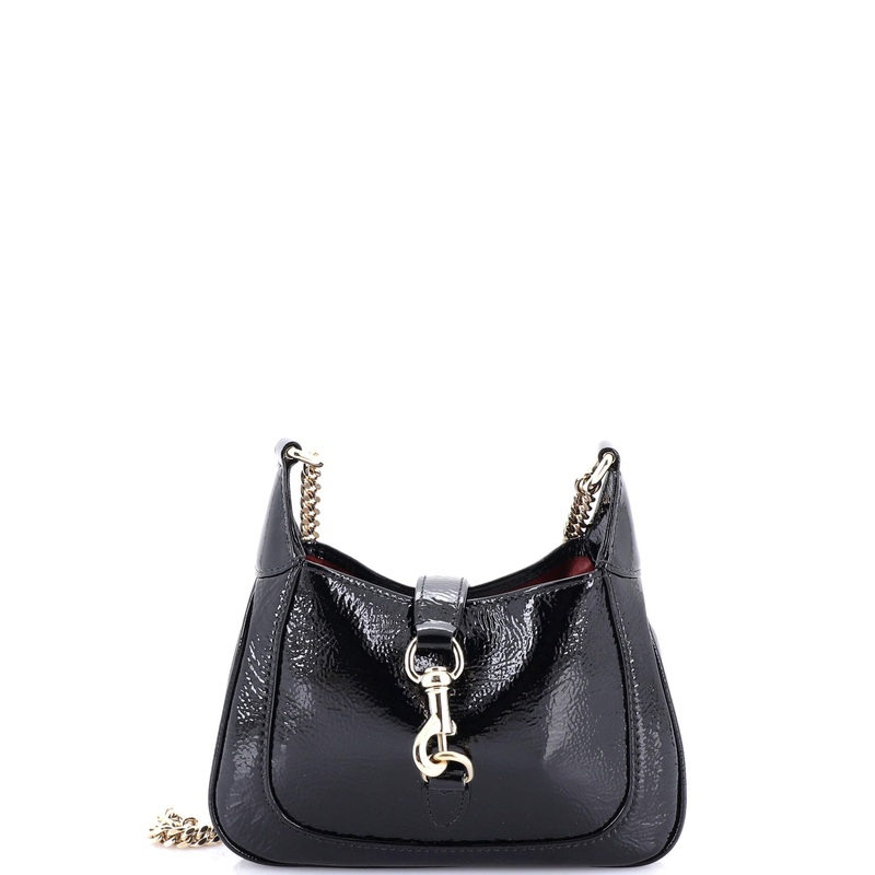 Jackie Notte Chain Hobo Patent Mini