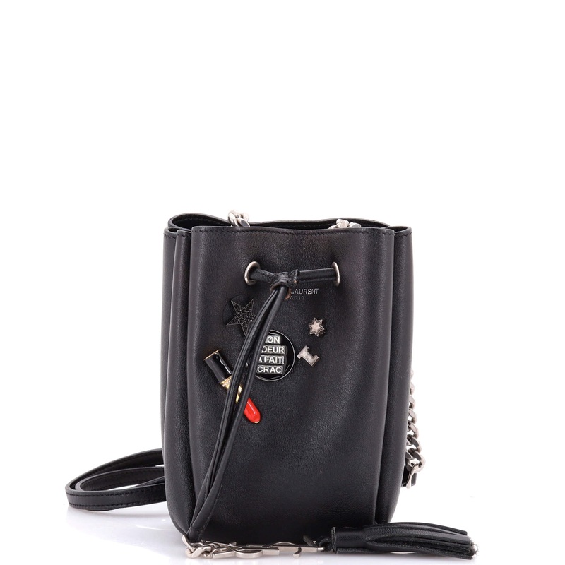 Monogram Bourse Bucket Bag Embellished Leather Mini