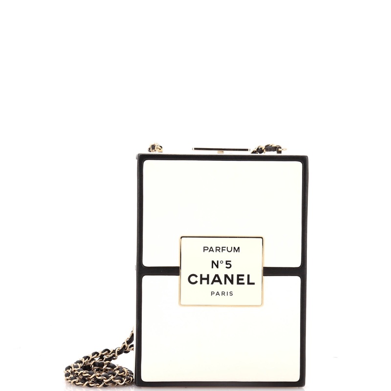 No.5 Perfume Box Evening Clutch Leather