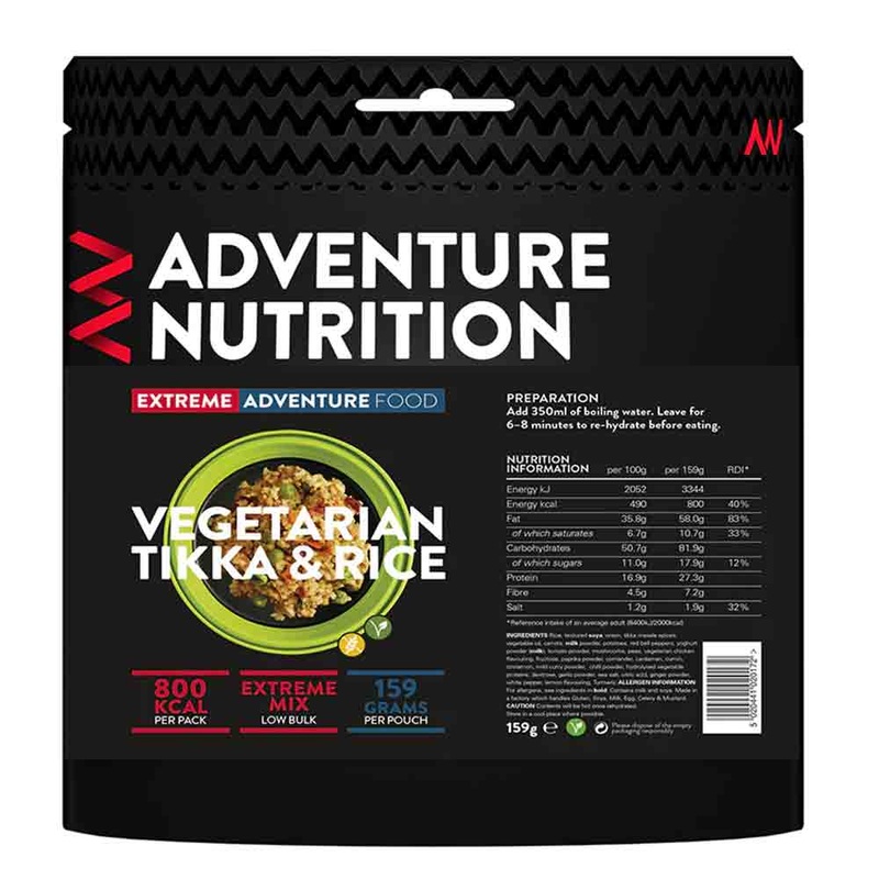 800 Kcal  Vegetarian Tikka & Rice 159g