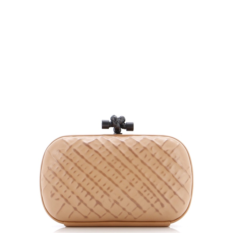 Box Knot Clutch Ricamo Rete Leather Small